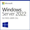 Pacote 50 User CALs Windows Server 2022 - Licença Original + Nota Fiscal - Com Garantia