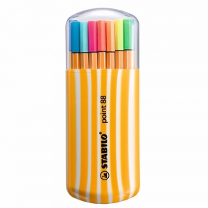 ESTOJO CANETA EXTRAFINA STABILO POINT 88 0.4MM COM 20 CORES - 8820-02 - Imagem 3