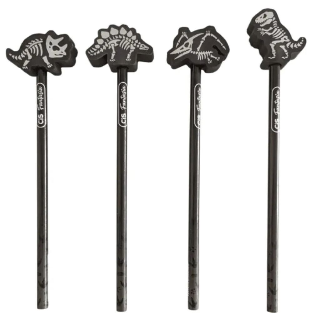 LAPIS PRETO COM BORRACHA CIS FANTASIA DINOGLOW - Imagem 2